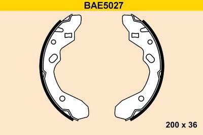 Комплект тормозных колодок BARUM BAE5027 для MAZDA MX-3