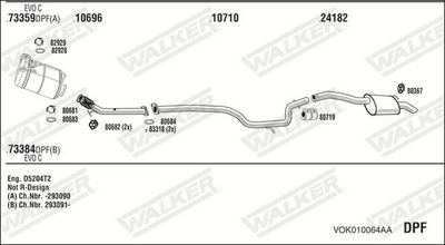 Изпускателна система WALKER VOK010064AA