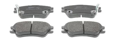 Remblokken set Voor (met remklauw geleidingsbouten  zonder toevoegingen), past: HYUNDAI ATOS 1.0/1.1 02.98-12.10