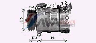 KOMPRESSOR KLIMAANLAGE AVA Clever Choice AUAK341 2