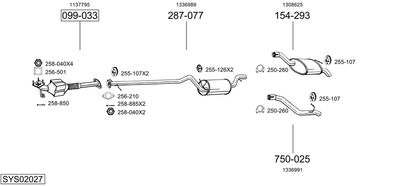 SISTEM DE ESAPAMENT BOSAL SYS02027