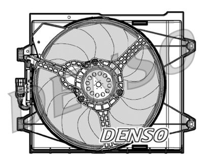 Вентилятор, охлаждение двигателя DENSO DER09046 для FIAT 500