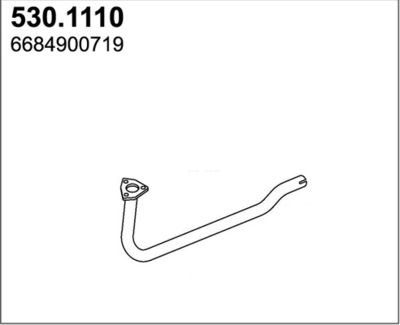 Rura wydechowa ASSO 530.1110