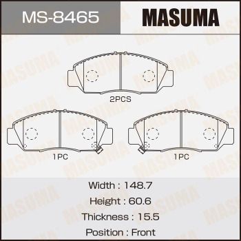 Комплект тормозных колодок MASUMA MS-8465 для HONDA CROSSROAD
