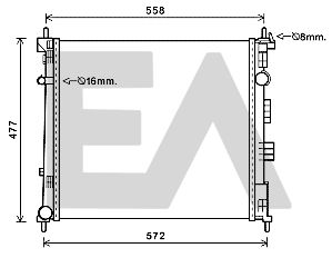 Радиатор, охлаждение двигателя EACLIMA 31R18148 для NISSAN NV200