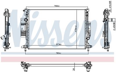 Chladič, chlazení motoru NISSENS 607388