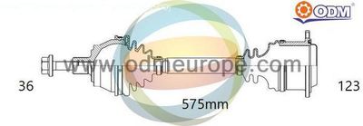 Приводной вал Multiparts 18-216490 для VW GOLF