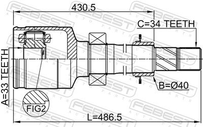 Joint Kit, drive shaft 2411-CAPTRH