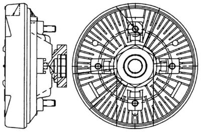 Koppeling, radiateurventilator - CFC232000P - MAHLE
