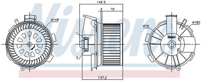 VENTILATOR HABITACLU NISSENS 87744 5