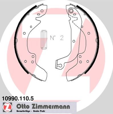 ZIMMERMANN 10990.110.5 Ремкомплект барабанных колодок  для FIAT TALENTO (Фиат Таленто)