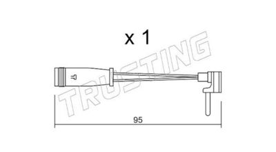Výstražný kontakt, opotřebení obložení TRUSTING SU.129