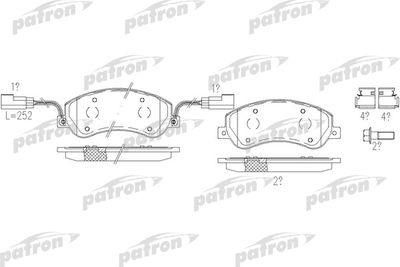 PATRON PBP1928 Тормозные колодки и сигнализаторы  для FORD TRANSIT (Форд Трансит)