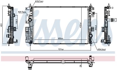 Chladič, chlazení motoru NISSENS 607180