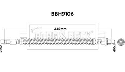 спирачен маркуч BORG & BECK BBH9106