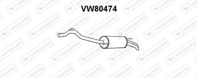 Глушитель выхлопных газов конечный VENEPORTE VW80474 для VW TRANSPORTER