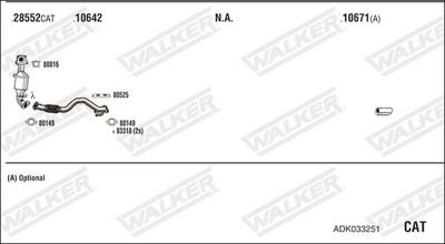 Изпускателна система WALKER ADK033251