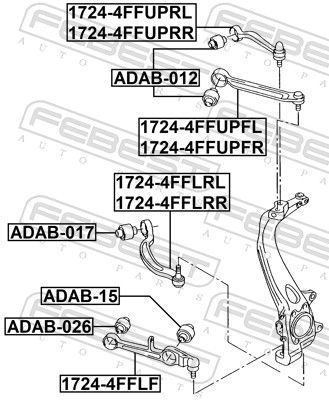 Control/Trailing Arm, wheel suspension 1724-4FFLF
