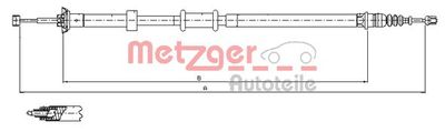 Тросик, cтояночный тормоз METZGER 12.0726 для FIAT 500
