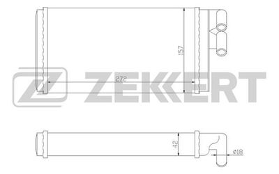 ZEKKERT MK-5010 Радіатор пічки 