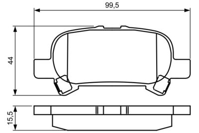 Комплект тормозных колодок, дисковый тормоз BOSCH 0 986 495 322 для TOYOTA AVALON
