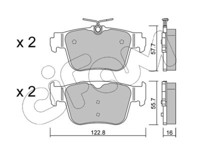 Комплект тормозных колодок, дисковый тормоз 822-1317-0
