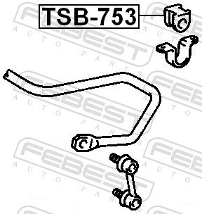 BUCSA BARA STABILIZATOARE FEBEST TSB753 1