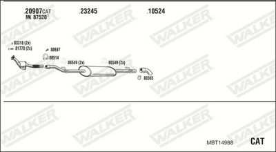 SISTEM DE ESAPAMENT WALKER MBT14988