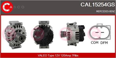 Генератор CASCO CAL15254GS для MERCEDES-BENZ CLC-CLASS