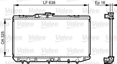 Радиатор, охлаждение двигателя VALEO 731713 для TOYOTA STARLET