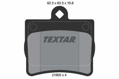 Комплект тормозных колодок, дисковый тормоз TEXTAR 2190003 для MERCEDES-BENZ C-CLASS