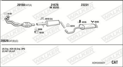 Изпускателна система WALKER ADK005601