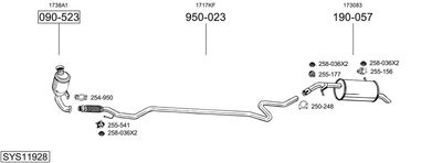 ABGASANLAGE BOSAL SYS11928