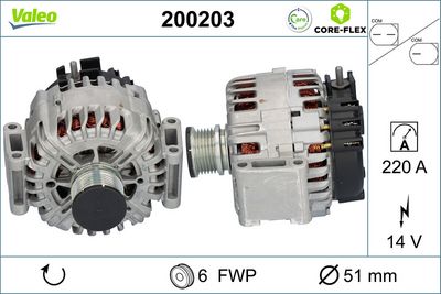 GENERATOR / ALTERNATOR VALEO 200203