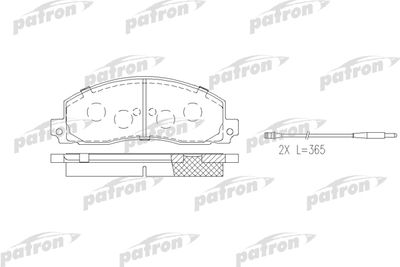 Комплект тормозных колодок, дисковый тормоз PATRON PBP414 для OPEL ARENA