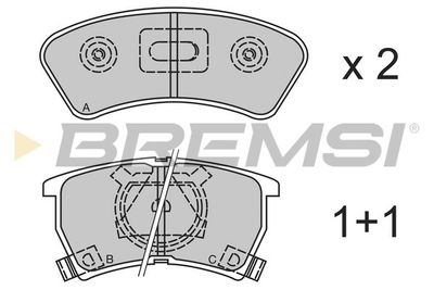 BREMSI BP2352 Тормозные колодки и сигнализаторы  для MAZDA 323 III (BF) 1.6 GT
