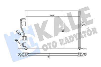 KALE OTO RADYATÖR 342880 Радиатор кондиционера  для FORD COUGAR (Форд Коугар)