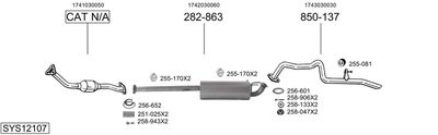 SISTEM DE ESAPAMENT BOSAL SYS12107