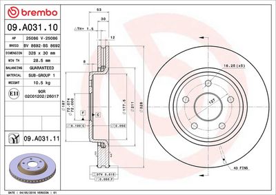 DISC FRANA BREMBO 09A03110 1