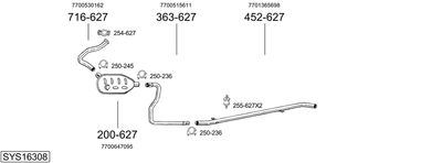 Układ wydechowy BOSAL SYS16308