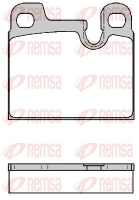 комплект спирачно феродо, дискови спирачки REMSA 0015.00