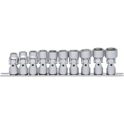 KS Tools Souprava šestihranných nástrčných ořechů s kloubem 3/8", 10dílná, 10–19 mm 917.3940