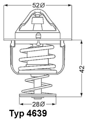 Термостат, охлаждающая жидкость BorgWarner (Wahler) 4639.82D для MAZDA CX-5