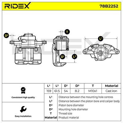 спирачен апарат RIDEX