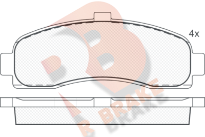 R BRAKE RB0922 Тормозные колодки и сигнализаторы  для NISSAN MICRA II (K11) 1.0 i 16V
