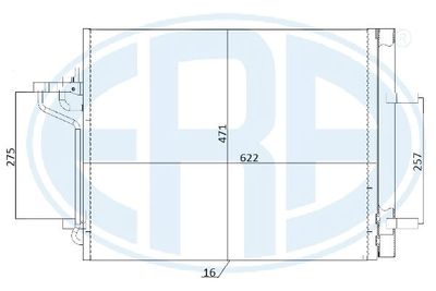 Конденсатор, кондиционер ERA 667248 для FORD C-MAX
