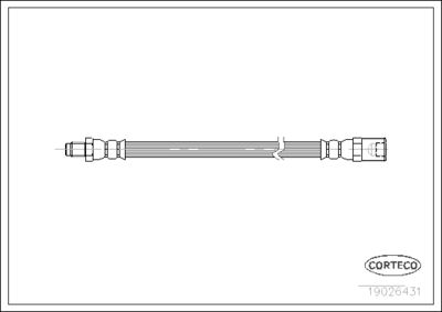 Тормозной шланг CORTECO 19026431 для IVECO DAILY