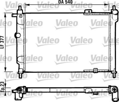 VALEO 731551 Радіатор охолодження двигуна для OPEL (Опель)