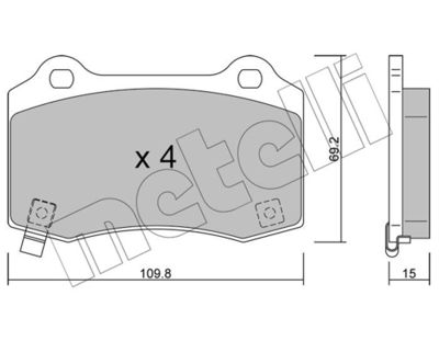 Brake Pad Set, disc brake 22-0251-6