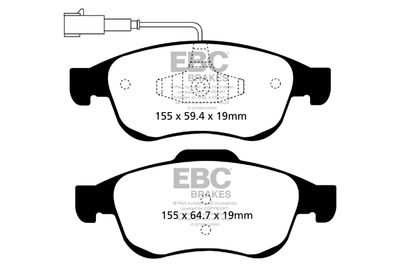 Комплект тормозных колодок, дисковый тормоз EBC Brakes DP42078R для ALFA ROMEO GIULIETTA